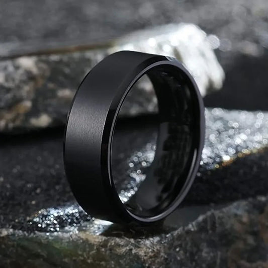 Stainless Steel Rings for Men, Colors: Black Golden Silvery Color, US Sizes 6-13, Men's Simple Band Rings